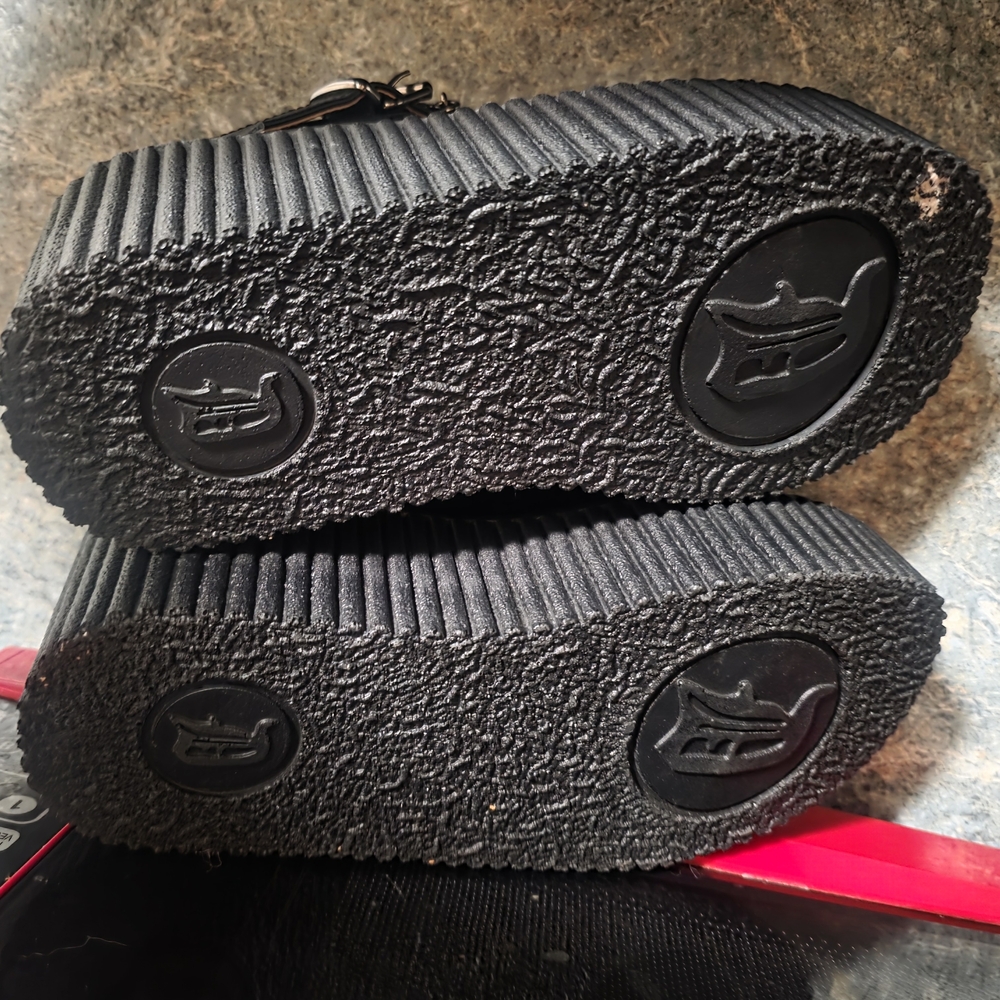 Black Studded Chain Loafers - Picture 4 of 6